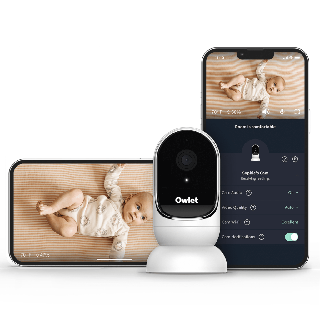 Owlet Cam Video Baby Monitor - Smart Baby Monitor with Camera and Audio - Stream 1080p HD Video with Night Vision, 4X Zoom, Wide Angle View, with Sound and Motion Notifications